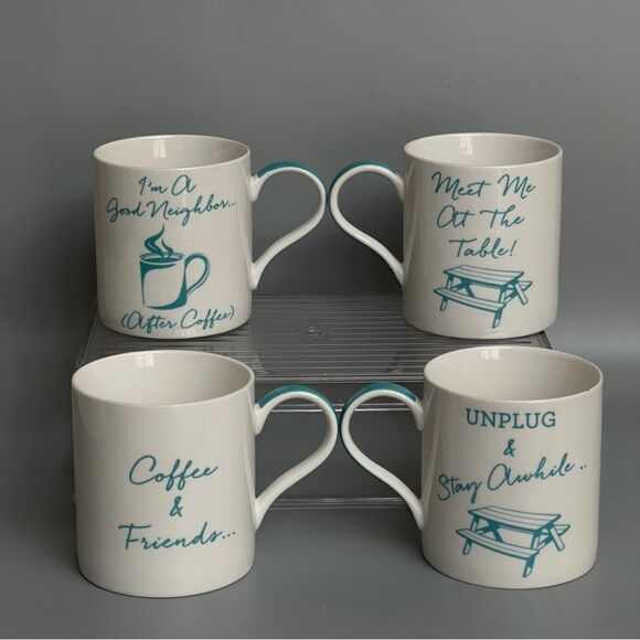 The Turquoise Table Mugs Set of 4 - Picture 2 of 10